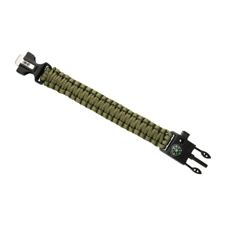 Bransoletka survivalowa M-Tac Paracord 3w1/4w1 – krzesiwo, kompas, gwizdek