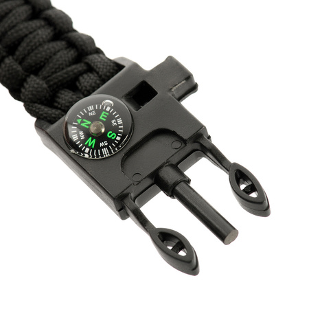 Bransoletka survivalowa M-Tac Paracord 3w1/4w1 – krzesiwo, kompas, gwizdek