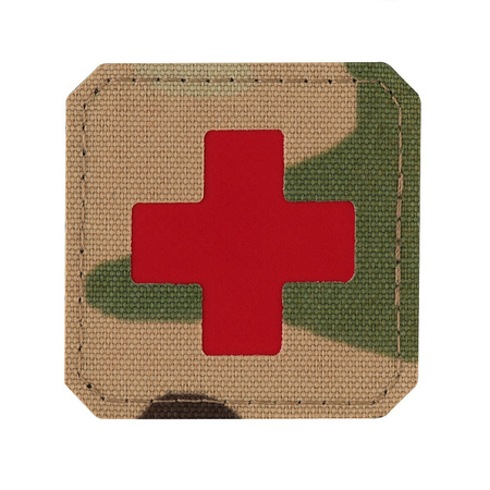 EMBLEMAT M-TAC MEDIC CROSS - MULTICAM / CZERWONY