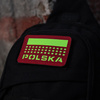 EMBLEMAT M-TAC FLAGA POLSKA - FLUOR - CZARNY
