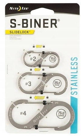 KARABINEK KARABIŃCZYK ZESTAW NITE IZE S-BINER SET