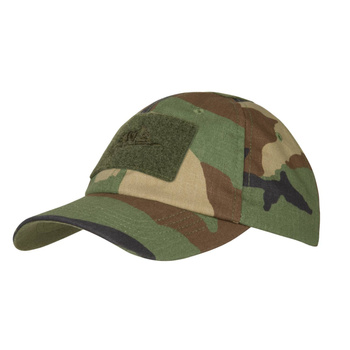 CZAPKA BASEBALL HELIKON-TEX - POLYCOTTON RIPSTOP - US WOODLAND