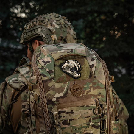 NASZYWKA EMBLEMAT M-TAC NA RZEP Old Tiger Full Color Ivory