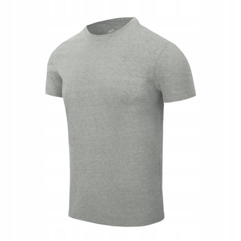T-SHIRT HELIKON - SLIM FIT - SZARY MELANŻ
