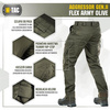 SPODNIE TAKTYCZNE M-TAC AGGRESSOR GEN. II FLEX - ARMY OLIVE