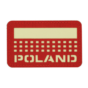 EMBLEMAT M-TAC FLAGA POLSKA - FLUOR - CZERWONY