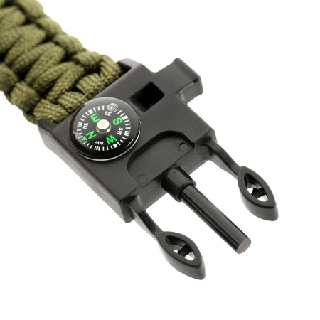 Bransoletka survivalowa M-Tac Paracord 3w1/4w1 – krzesiwo, kompas, gwizdek