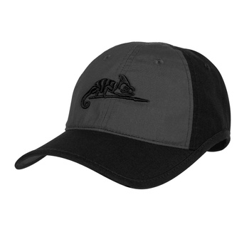 CZAPKA Z DASZKIEM HELIKON - LOGO CAP - CZARNY / SHADOW GREY