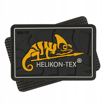 EMBLEMAT Z LOGO HELIKON-TEX - CZARNY