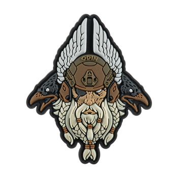 NASZYWKA EMBLEMAT M-TAC NA RZEP - Odin Tactical 3D PVC White Coyote