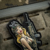 NASZYWKA EMBLEMAT M-TAC NA RZEP - Tactical Girl №5 PVC Olive