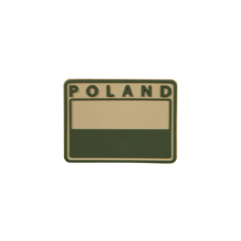EMBLEMAT NASZYWKA FLAGA PL GASZONA - KHAKI