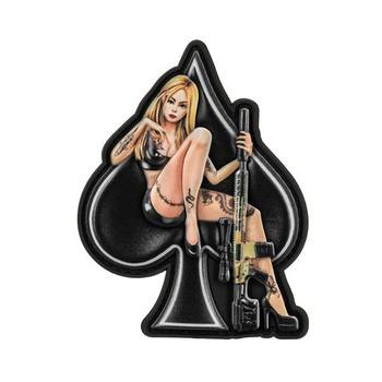 NASZYWKA EMBLEMAT M-TAC NA RZEP -  Lady of Spades PVC