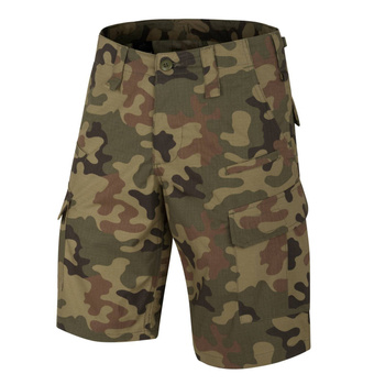 KRÓTKIE SPODNIE HELIKON CPU (COMBAT PATROL UNIFORM) - POLYCOTTON RIPSTOP - PL WOODLAND