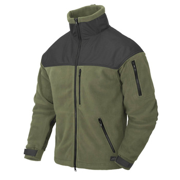 BLUZA HELIKON CLASSIC ARMY - FLEECE - OLIVE GREEN / CZARNY