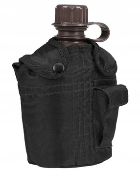 MANIERKA BUTELKA MIL-TEC 1 LITR + POKROWIEC CZARNY