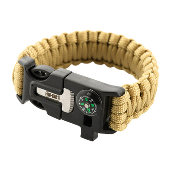Bransoletka survivalowa M-Tac Paracord 3w1/4w1 – krzesiwo, kompas, gwizdek 