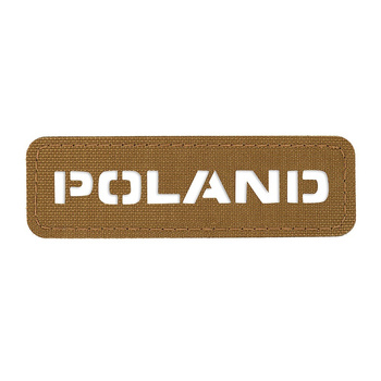 EMBLEMAT M-TAC NAPIS POLSKA - LASER CUT - COYOTE