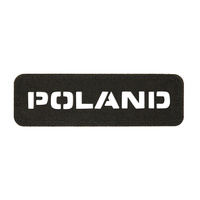 EMBLEMAT M-TAC NAPIS POLSKA - LASER CUT- CZARNY