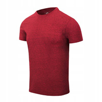 T-SHIRT HELIKON - SLIM FIT - CZERWONY MELANŻ