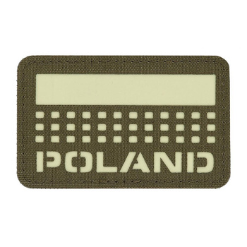 EMBLEMAT M-TAC FLAGA POLSKA - FLUOR - RANGER GREEN