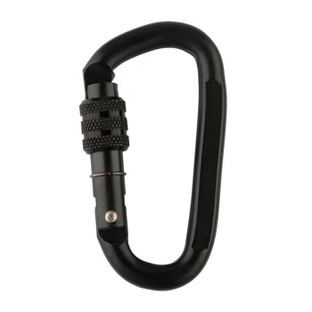 KARABINEK STALOWY M-TAC 10 CM - CZARNY