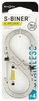 KARABINEK NITE IZE S-BINER #4 SLIDE LOCK - STALOWY